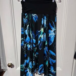 Apt. 9 Black and Blue High-Low Midi Skirt